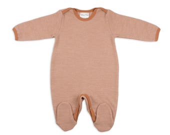 Pigiama in lana merino con piedini - Tutine - Tutine per neonati - Tutine per neonati con piedini - Tutine in lana merino - Tutine per bambini