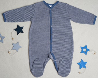 Merinowolle Pyjama - Strampler - Babystrampler - Babystrampler mit Füßen - Merinowolle Strampler - Kleinkind Pyjama