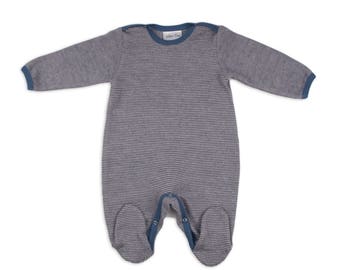 Merino Wolle Pyjama mit Füßen - Strampler - Baby Strampler - Baby Strampler mit Füßen - Merino Wolle Strampler - Kleinkind Strampler