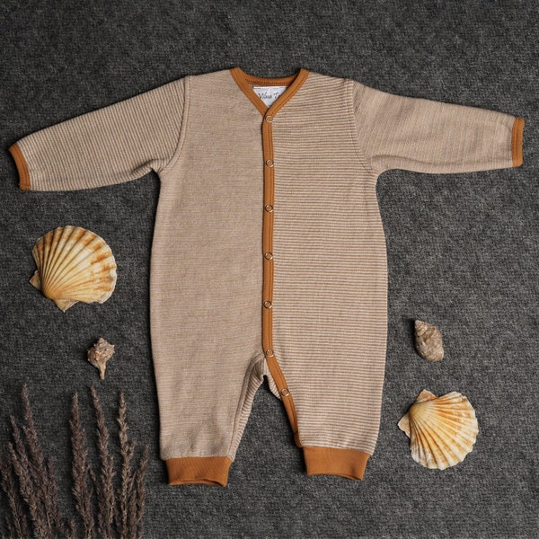 Merino wool pajama - Rompers - Baby rompers - Merino wool rompers - Toddler rompers