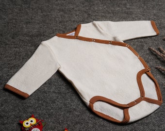 Body z wełny merynosów - Body niemowlęce - Body niemowlęce z wełny - Body wełniane