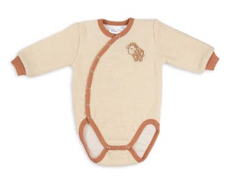 Wool bodysuit - Wool baby bodysuit - Unisex wool baby bodysuit - Wool toddler bodysuit