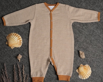 Piżama z wełny merynosów - Rompersy - Rompersy dla niemowląt - Rompersy z wełny merynosów - Rompersy dla maluchów