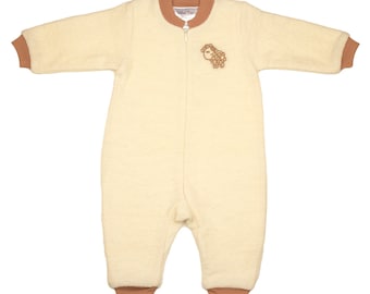 Woll-Pyjama mit Baumwollfutter - Baby-Pyjama - Baby-Wollpyjama - Schlafanzug für Babys