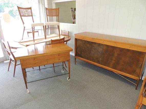 Paul Mccobb Connoisseur Dining Set Table W Chairs Etsy