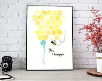 Be Unique Watercolor