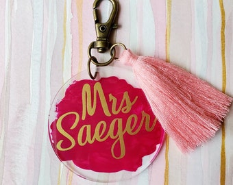 Custom "Mrs" Acryllic Keychain