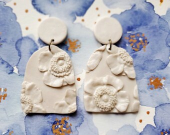 Floral Modern Drop Earrings *customizable*
