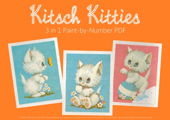 Kitsch Kitties, 3 in 1 Paint-by-Number PDF