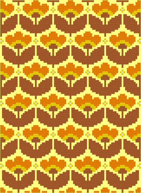 Cross Stitch Pattern, 'Mellow Yellow' PDF