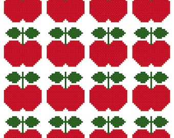 Cross Stitch Pattern, 'Scandi Apple' PDF