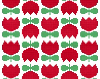 Cross Stitch Pattern, 'Scandi Flower' PDF
