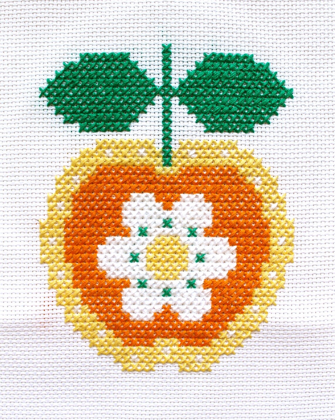 Cross Stitch Pattern 'retro Apple Flower' PDF Etsy