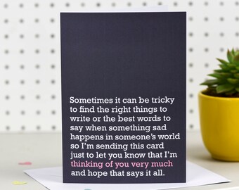 bereavement card etsy