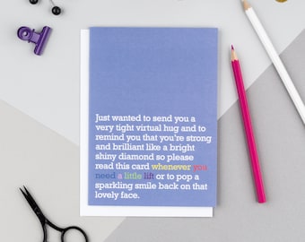 Thinking Of You Card : When You Need a Little Lift - a gorgeous colourful card