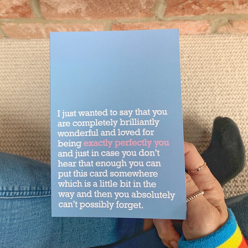 Just Because Card a Motivational Message for Friends Sisters Etsy