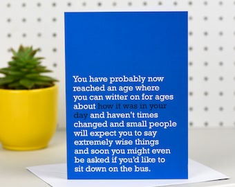 How It Was In Your Day - Birthday Card