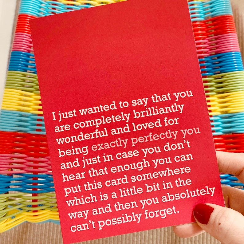 Just Because Card a Motivational Message for Friends Sisters Etsy