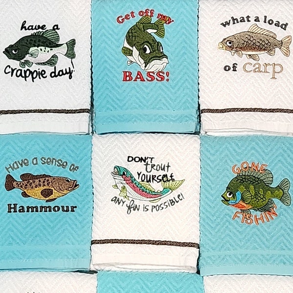 Fish Hand Towels Etsy