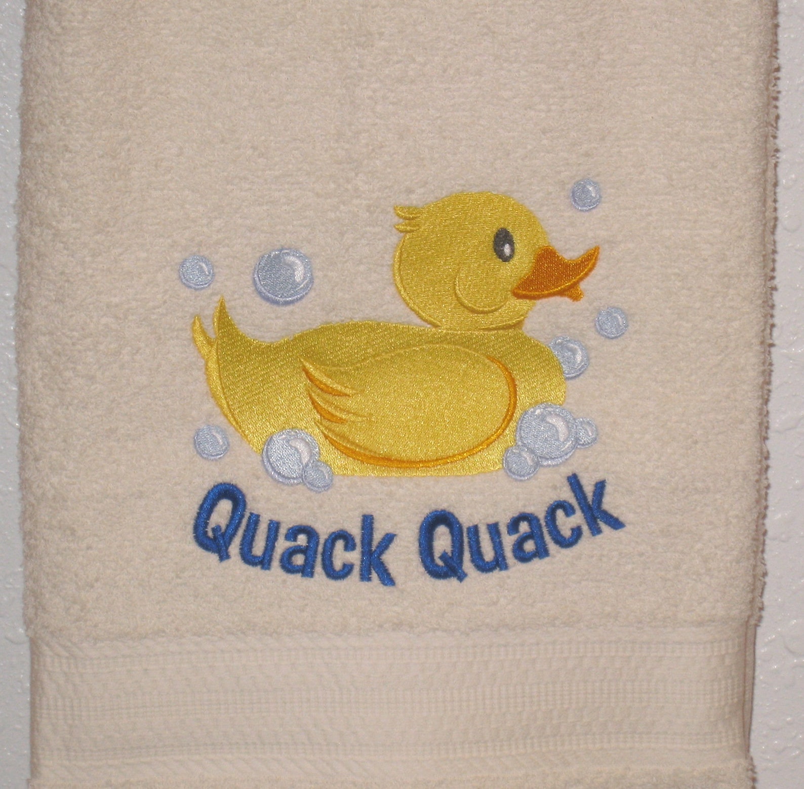 YELLOW DUCK Bath Towel Bath Time Fun Duck Towels Quack or Etsy