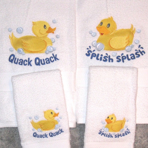 YELLOW DUCK Bath Towel  - Bath Time Fun Duck Towels - Quack or Splash Cute Yellow Duck Towel for Child's Gift or Anyone Who Likes Ducks!