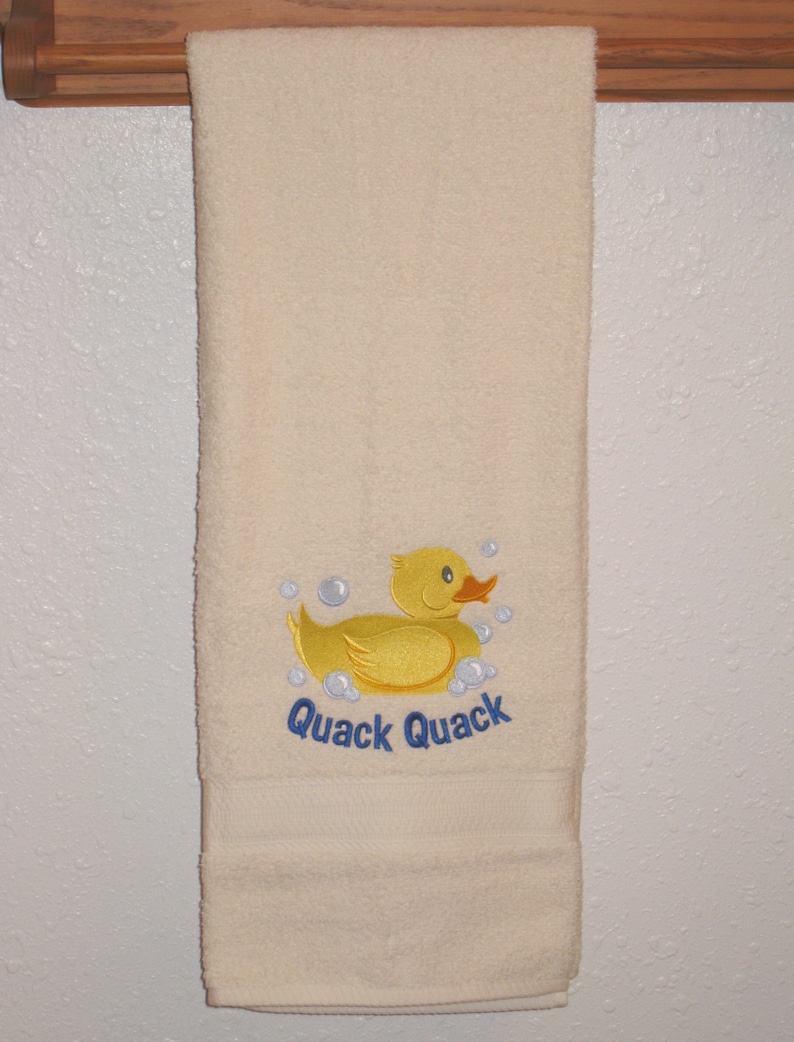 YELLOW DUCK Bath Towel Bath Time Fun Duck Towels Quack or Etsy