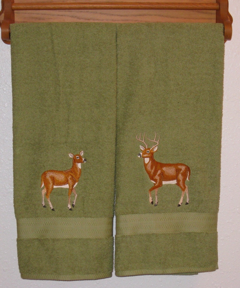 HIS and HERS Deer Towel Set Buck and Doe Bath Towels for Etsy