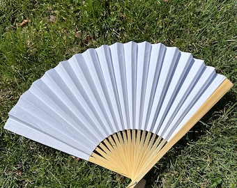 Final Sale: White Paper Fans for Wedding Ceremony, White Paper Fan Wedding Favor