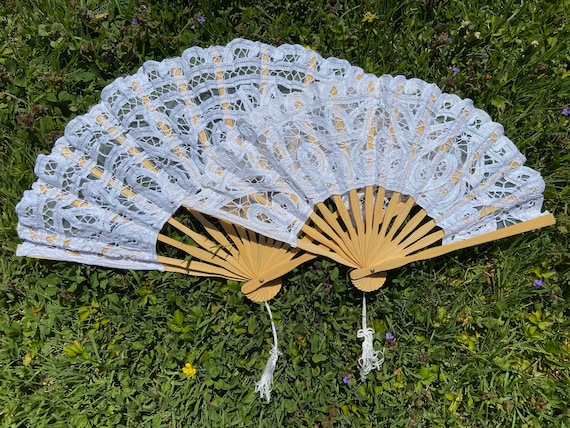 cheap lace fans weddings