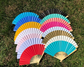 Paper Fan for Wedding Ceremony, Colorful Hand Fan, Outdoor Wedding, Party Favor, Wedding Favor, Beach Wedding