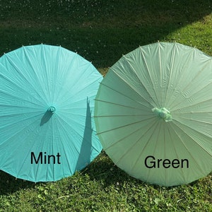 Paper Parasols for Wedding Pictures, Wedding Ceremony, Wedding Decor, Beach Wedding, Paper Umbrella, Flower Girl Parasol, Sun Umbrella image 5