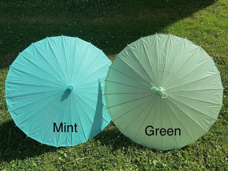 Paper Parasols for Wedding Pictures, Wedding Ceremony, Wedding Decor, Beach Wedding, Paper Umbrella, Flower Girl Parasol, Sun Umbrella image 5