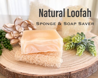NATURAL LOOFAH sponge & soap saver