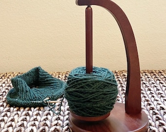 Wooden Yarn Ball Holder Magnetic Spinning Yarn Holder Lazy Susan for Yarn Ball a Must have for Crocheters and Knitters Gift Idea