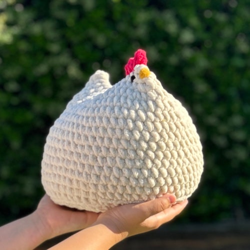 Adopt Henrietta Large Size Handmade Crochet Chicken Hen Stuffed