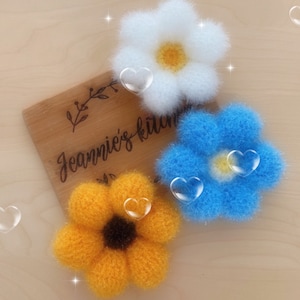 Dish Scrubbies | Scrubber | Scrubbie | Scrubby | Reusable | Daisy Sunflower Forget Me Not | Gift Idea | Handmade w/ Korean Susemi Yarn