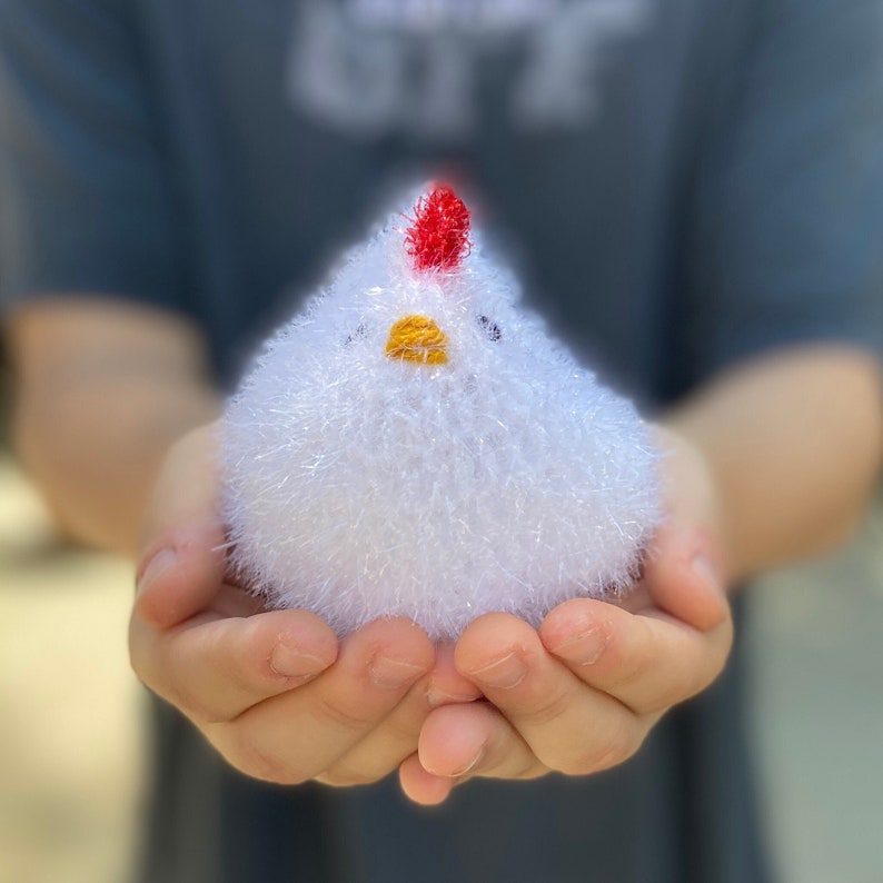 Dish Scrubbies Scrubber Scrubby Sponge Reusable Chicken Amigurumi - Thumbnail 3