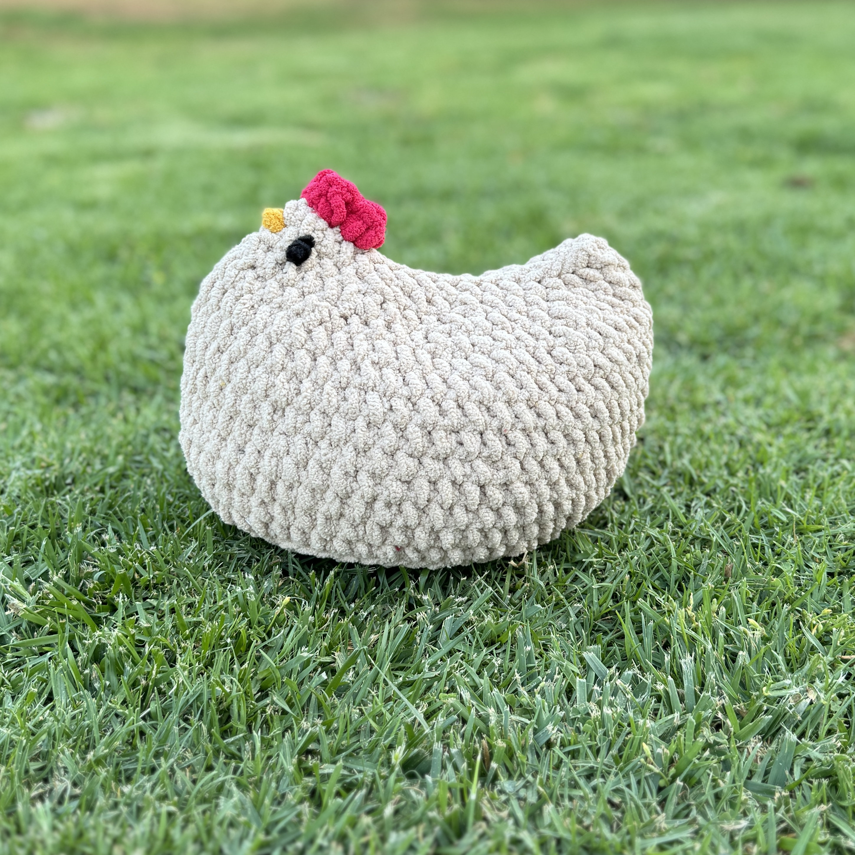 Adopt Henrietta Large Size Handmade Crochet Chicken Hen Stuffed