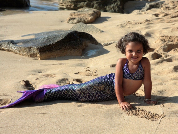 Swimmable Mermaid Tail with Halter Top (WITHOUT A MONO FIN)