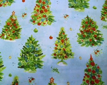 Patchwork Fabric Cotton Fabric Christmas Trees Christmas Christmas Fir Trees Fabric Decorative Fabric Patchwork Clothworks