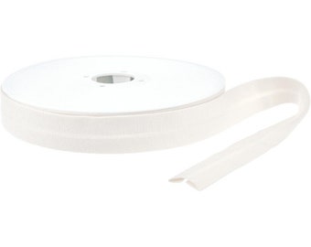 Jersey-Schrägband weiß, 20 mm