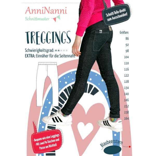 Papierschnittmuster Treggins Hose Gr. 86 - 164 von AnniNanni