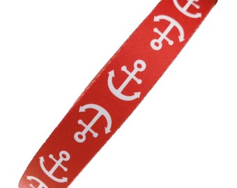 Sangle avec motif ancre rouge Anse de sac ancre 30 mm anse de sac