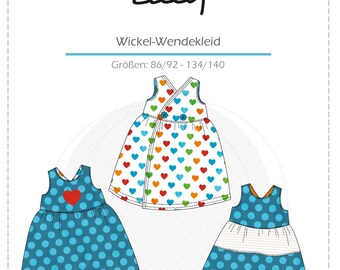 Schnittmuster Lilly von Farbenmix Wickel-Wendekleid Kleid Wickelkleid für Mädchen in den Größen 86/92 bis 134/140