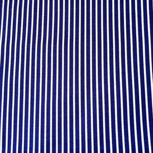 50 cm Baumwollstoff Dekostoff blau-weiß gestreift maritim