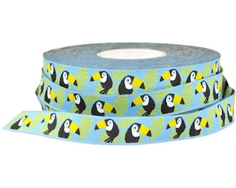 Web ribbon toucan bird decorative ribbon border 15 mm