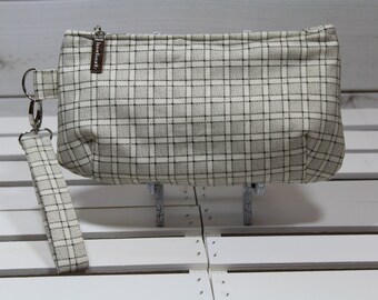 Wristlet Clutch Wallet, Vegan Wristlet Clutch, Vegan Purse Clutch, Vegan Clutch Wristlet, Retro Plaid Clutch