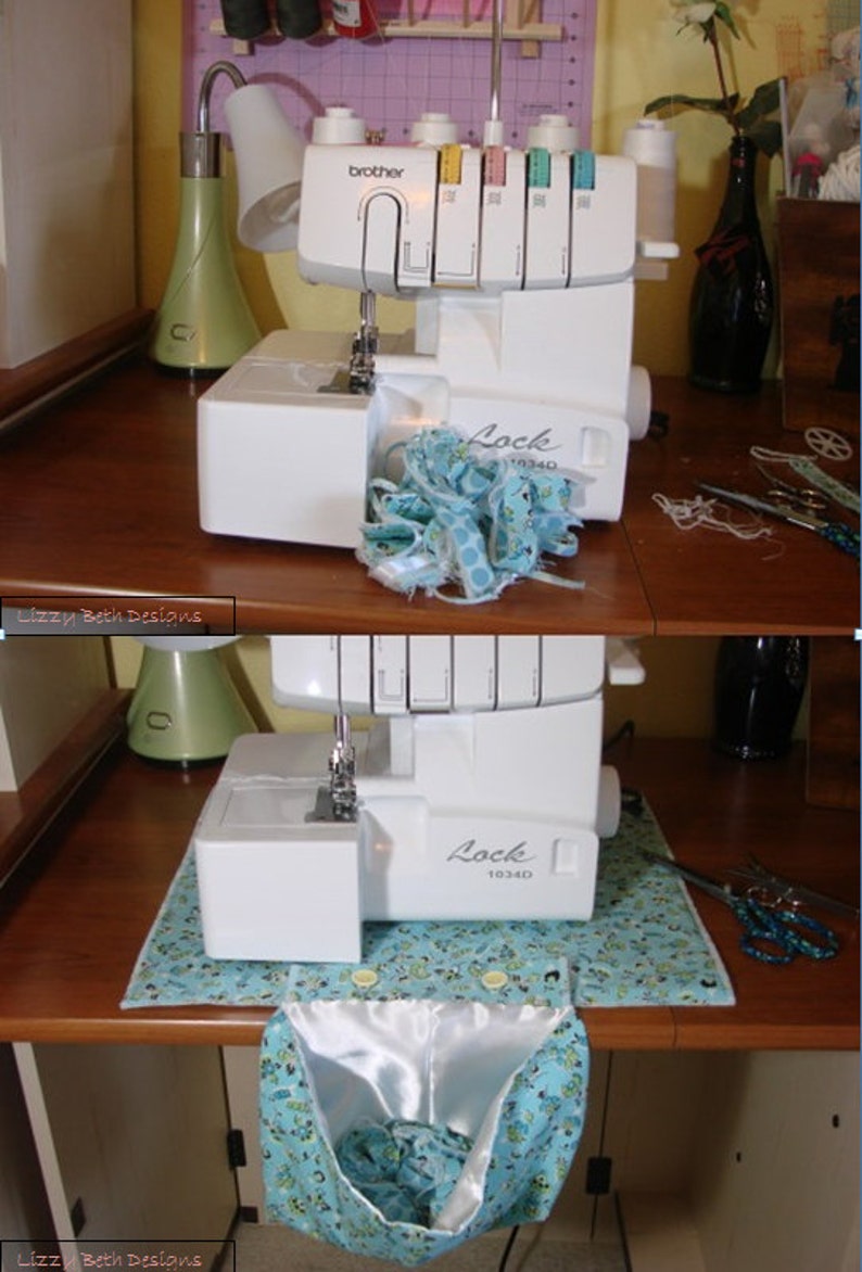 Serger Thread Catcher Bag and Serger Stabilizer Mat PDF PATTERN image 3