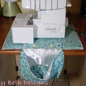 Serger Thread Catcher Bag and Serger Stabilizer Mat PDF PATTERN image 1