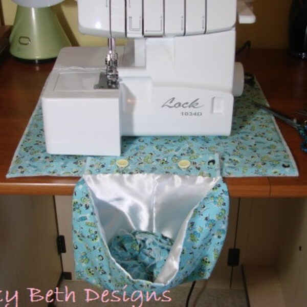 Serger Thread Catcher Bag and Serger Stabilizer Mat  PDF PATTERN